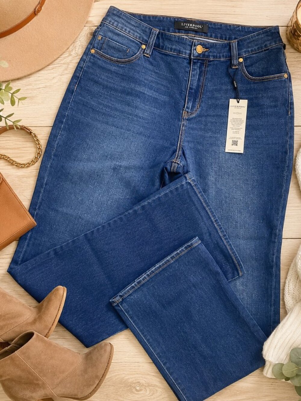 Liverpool Los Angeles Lucy Bootcut Jeans Women’s Size 16/33 Blue Stretch NWT